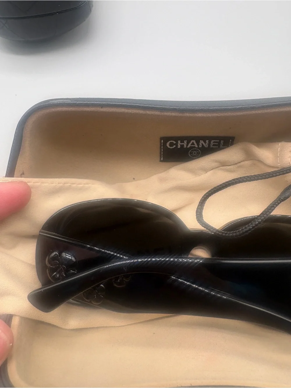 Chanel 5113 Camellia Tortoise Oversized Sunglasses With Case